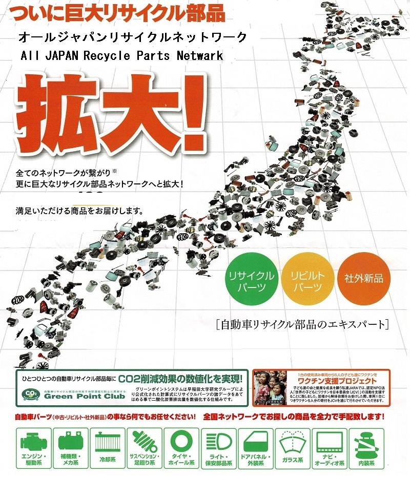 リサイクルパーツ検索ツール、フル稼働！